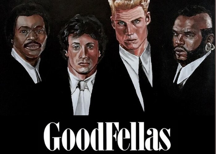 Rocky Greeting Card featuring the painting Goodfellas - Champions Edition by Joel Tesch