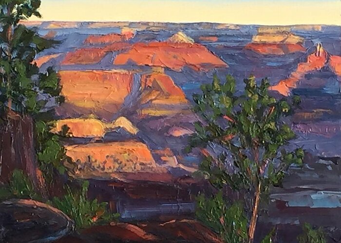 Landscape Greeting Card featuring the photograph Grand Canyon Sunrise #2 by Celeste Drewien