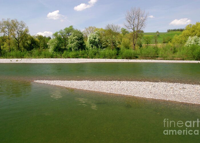 European Greeting Card featuring the photograph Gravel River Banks by Michael Szoenyi/science Photo Library