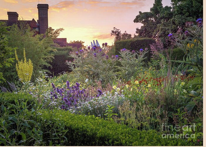 Great Dixter Greeting Card featuring the photograph Great Dixter Perennial Border by Perry Rodriguez