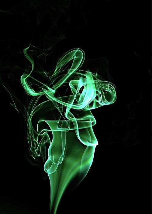 Smoke Greeting Card featuring the photograph Green smoke by Martin Smith