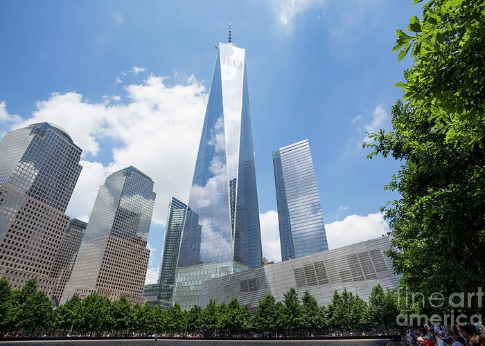 Ground Zero - Freedom Tower 2 Greeting Card featuring the photograph Ground Zero - Freedom Tower 2 by Sanjeev Singhal