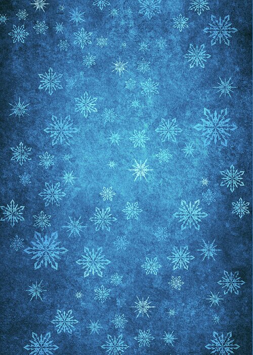 Holiday Greeting Card featuring the digital art Grunge Winter Background by Mammuth