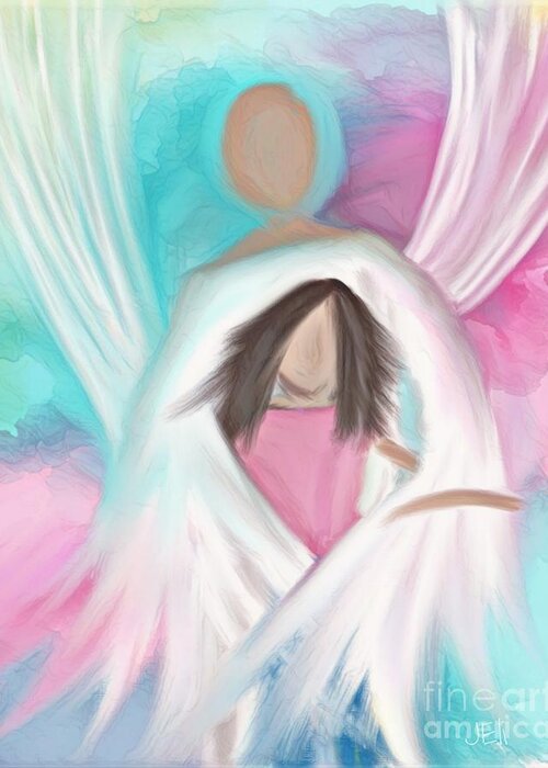 Prophet I Greeting Card featuring the digital art Guardian Angel by Jessica Eli