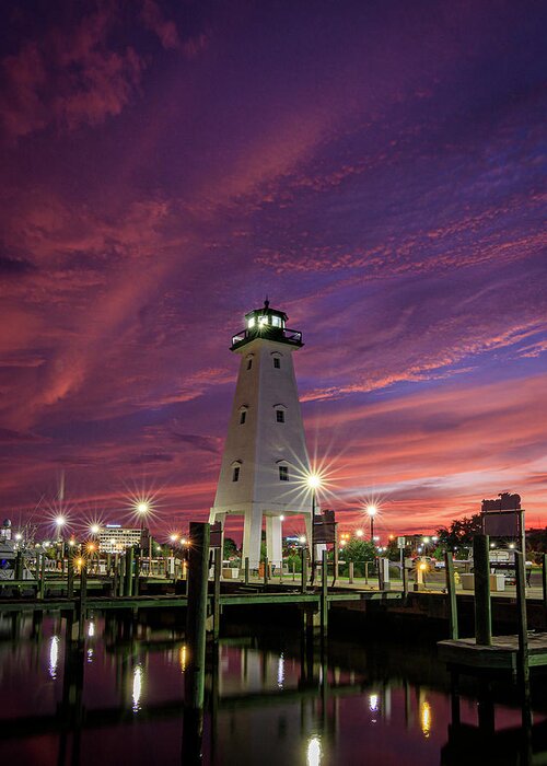 Lighthouse Greeting Card featuring the photograph Gulfport Lighthouse by JASawyer Imaging