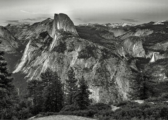 California Parks Greeting Card featuring the photograph Half Dome from Gacier Point Yosemite by Donald Pash