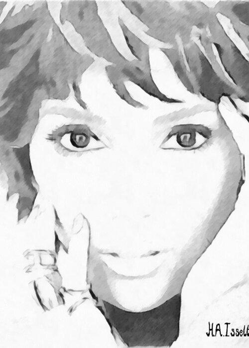 Celebrity Greeting Card featuring the digital art Halle Berry by Humphrey Isselt