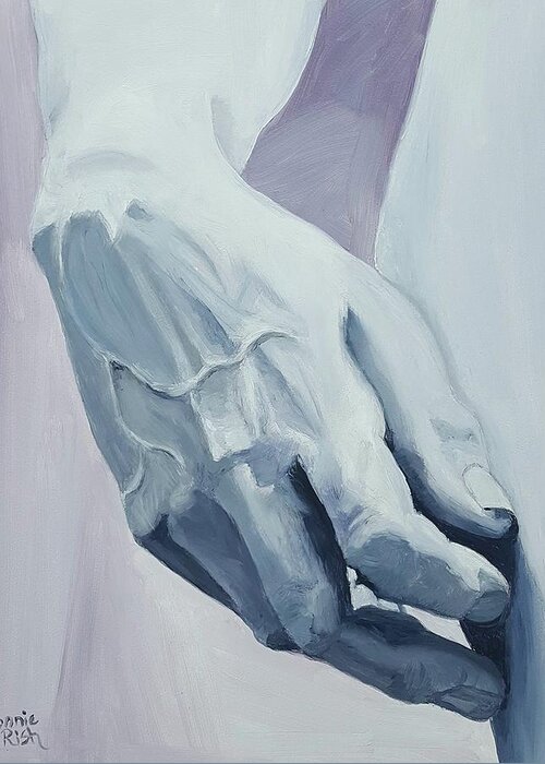 Oil Painting Greeting Card featuring the painting Hand of David by Connie Rish