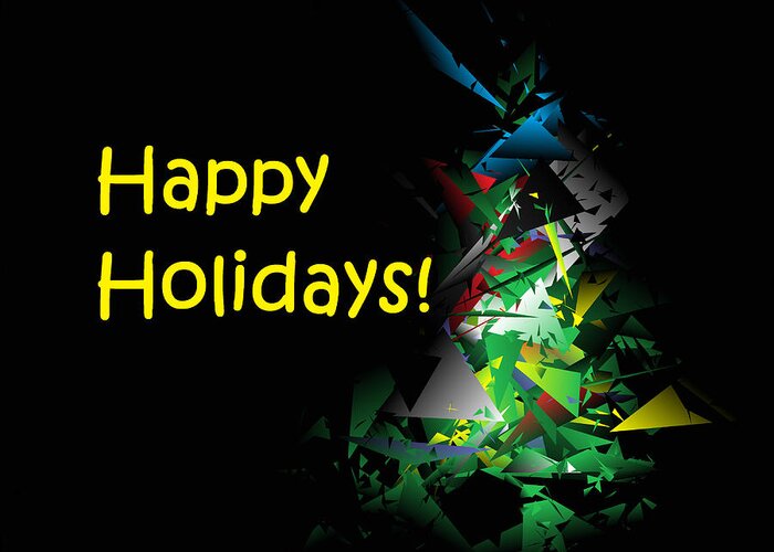 Digital Art Greeting Card featuring the digital art Happy Holidays - 2018-1 by Ludwig Keck