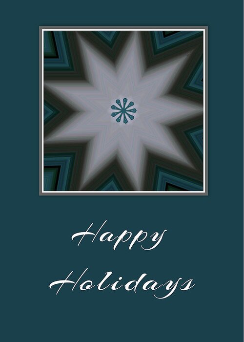 Happy Holidays Snowflake Greeting Card featuring the photograph Happy Holidays Snowflake by Kathy K McClellan