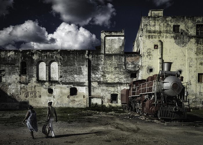 Cuba Greeting Card featuring the photograph Havana Train by Andreas Bauer