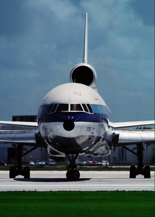Eastern Airlines Greeting Card featuring the photograph Head-on Eastern Airlines L-1011 by Erik Simonsen