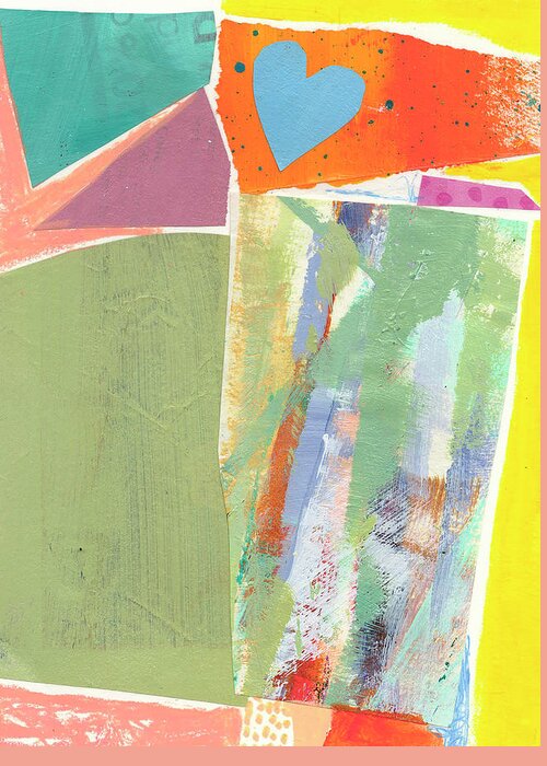 Abstract Art Greeting Card featuring the painting Heart #32 by Jane Davies