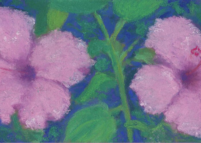 Florida Greeting Card featuring the pastel Hibiscus Enchantment by Anne Katzeff