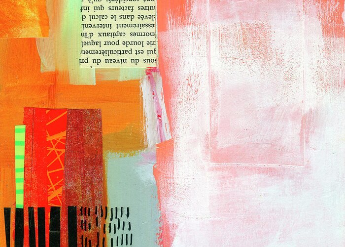 Abstract Art Greeting Card featuring the painting Holding Secrets by Jane Davies