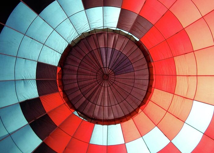 Hot Air Balloon Greeting Card featuring the photograph Hot Air Balloon Interior by Photo By Greg Thow