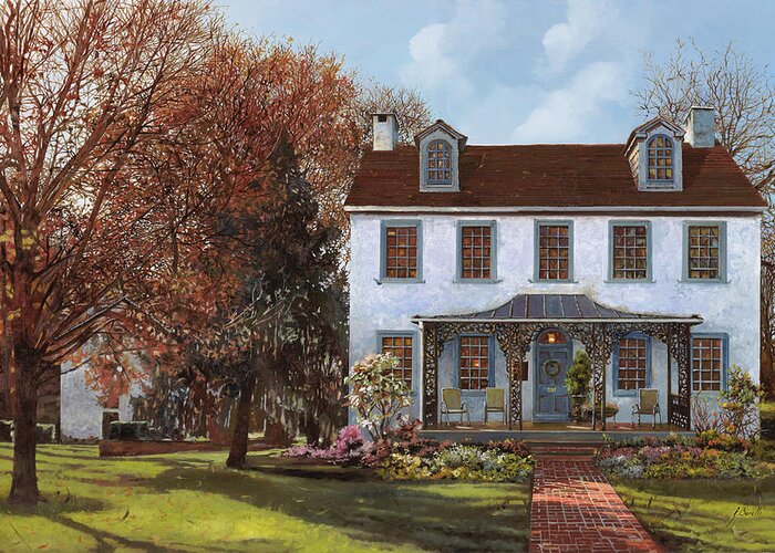 House Du Portail Greeting Card featuring the painting House Du Portail by Guido Borelli