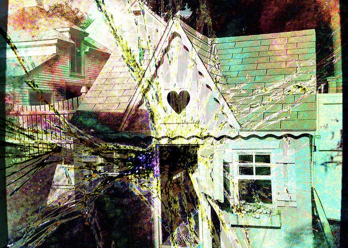 House Greeting Card featuring the digital art House of Love by Ann Tracy