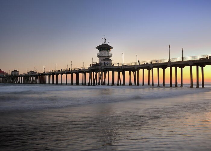 Scenics Greeting Card featuring the photograph Huntington Beach Pier, California Xxxl by 4fr
