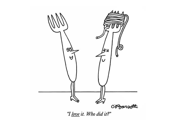 Women Greeting Card featuring the drawing I Love It. Who Did It? by Charles Barsotti