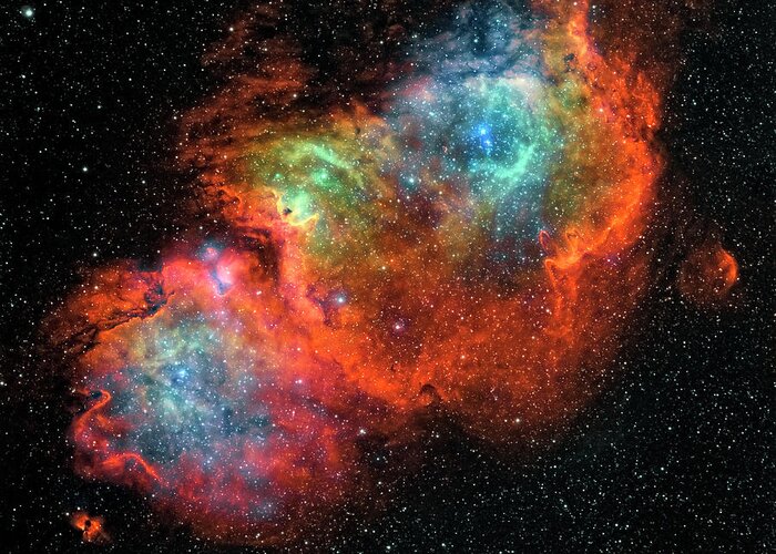 Dust Greeting Card featuring the photograph Ic 1848, The Soul Nebula by Stocktrek Images
