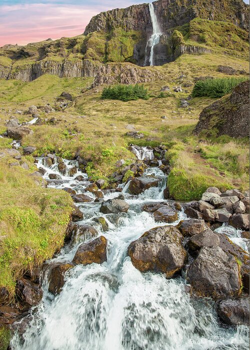 Iceland Greeting Card featuring the photograph Iceland Waterfall by David Letts