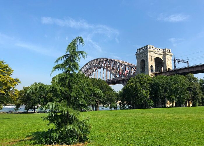 Astoria Park Greeting Card featuring the photograph Iconic Astoria Park Scene by Cate Franklyn