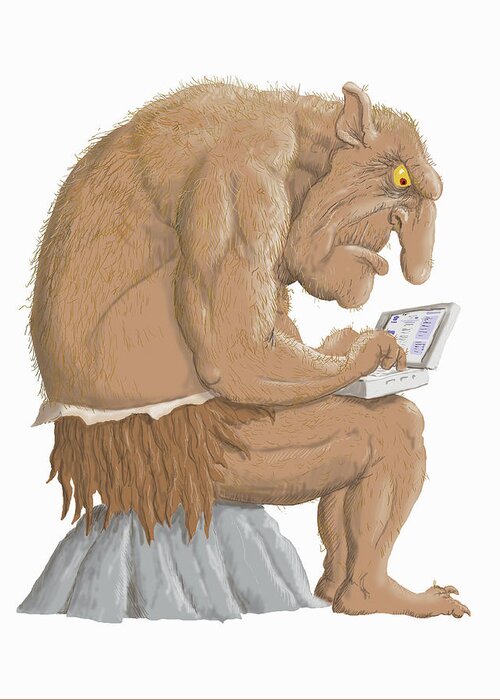 Adult Greeting Card featuring the photograph Internet Troll by Ikon Images