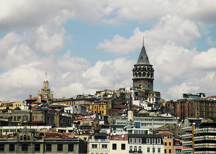 Istanbul Greeting Card featuring the photograph Istanbul Cityscape by Uygar Ozel