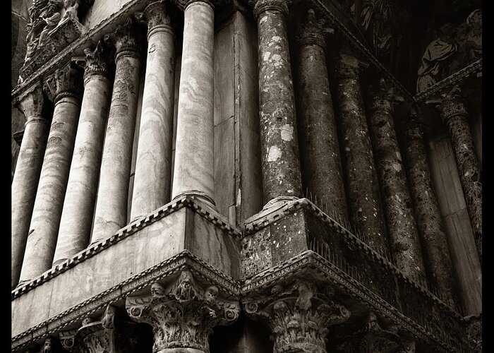 Columns Greeting Card featuring the photograph Ity Venice San Marco Columns by Michael Harrison