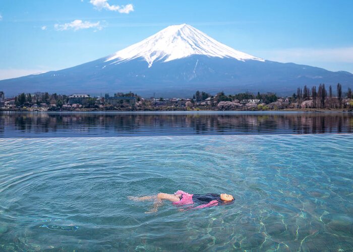 Japanese girl bathing