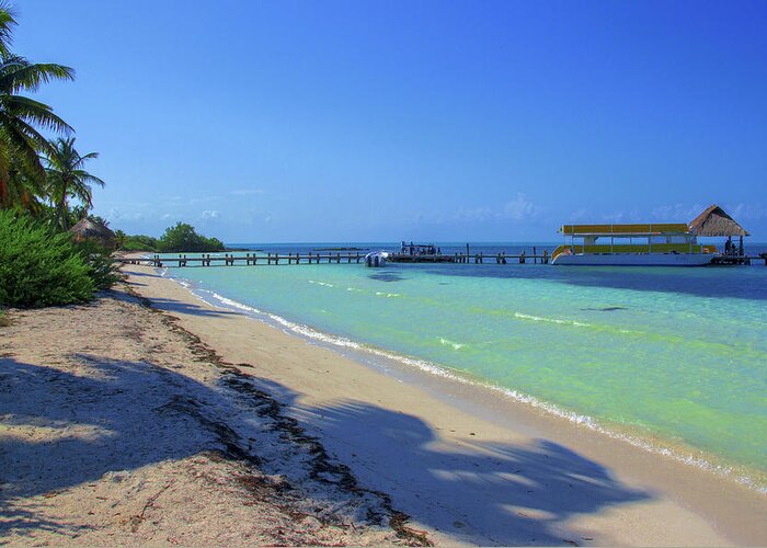 Jetty Greeting Card featuring the photograph Jetty on Isla Contoy by Sun Travels
