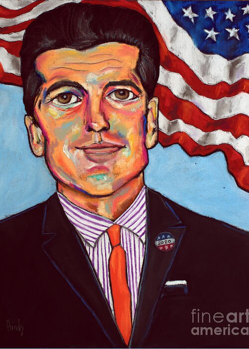 Jfk Jr Greeting Card featuring the painting John F. Kennedy Jr. by David Hinds