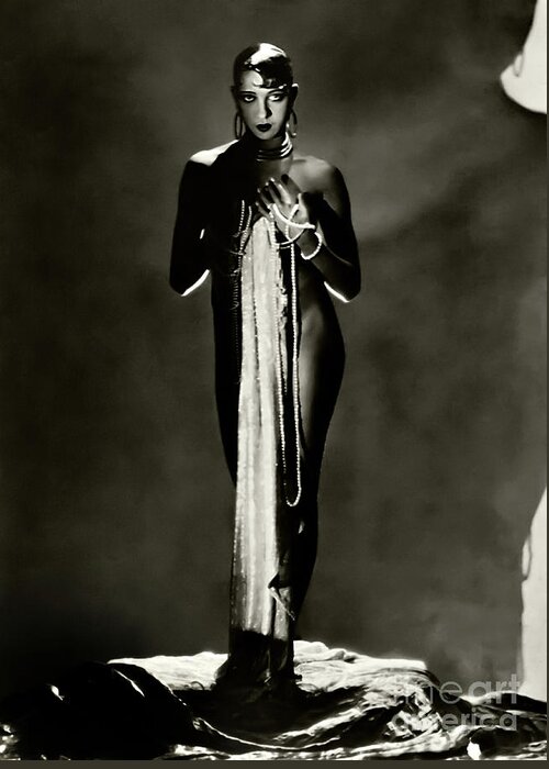 Josephine Baker Greeting Card featuring the photograph Josephine Baker 1929 by Sad Hill - Bizarre Los Angeles Archive