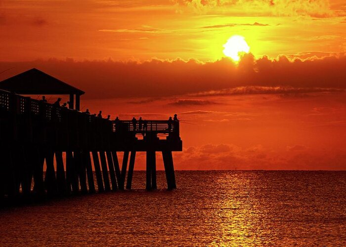 Juno Pier Greeting Card featuring the photograph Juno Pier 6 by Steve DaPonte