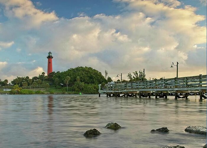 Lighthouse Greeting Card featuring the photograph Jupiter Lighthouse by Steve DaPonte