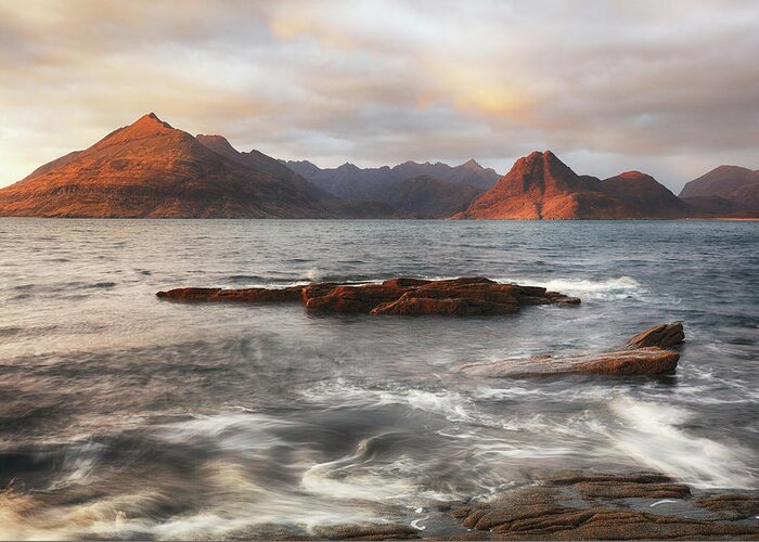 Elgol Greeting Card featuring the photograph Late afternoon - Elgol by Grant Glendinning