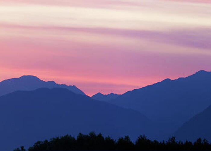 Kamnik Greeting Card featuring the photograph Kamnik Alps sunset by Ian Middleton