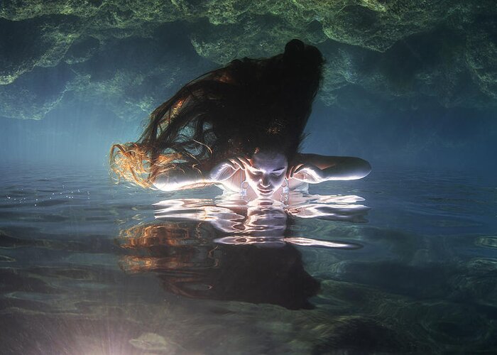 Underwater Greeting Card featuring the photograph Kassandra by Davide Lopresti