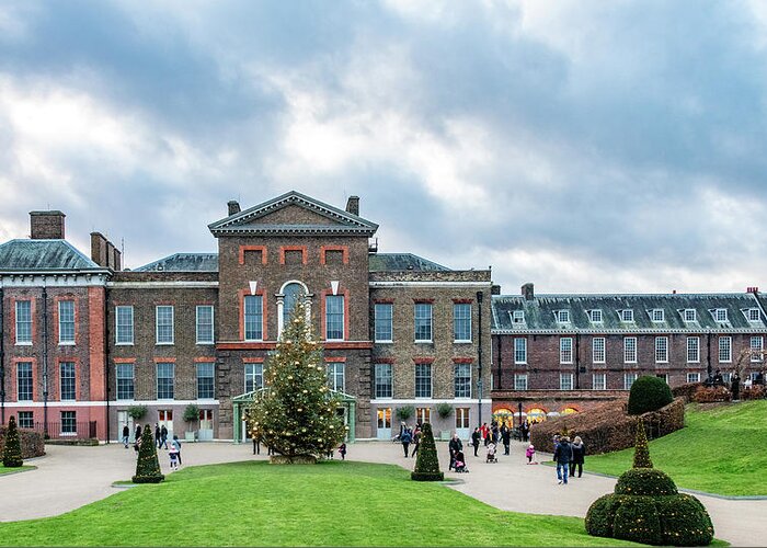 London Greeting Card featuring the photograph Christmas at Kensington Palace, Front View by Marcy Wielfaert