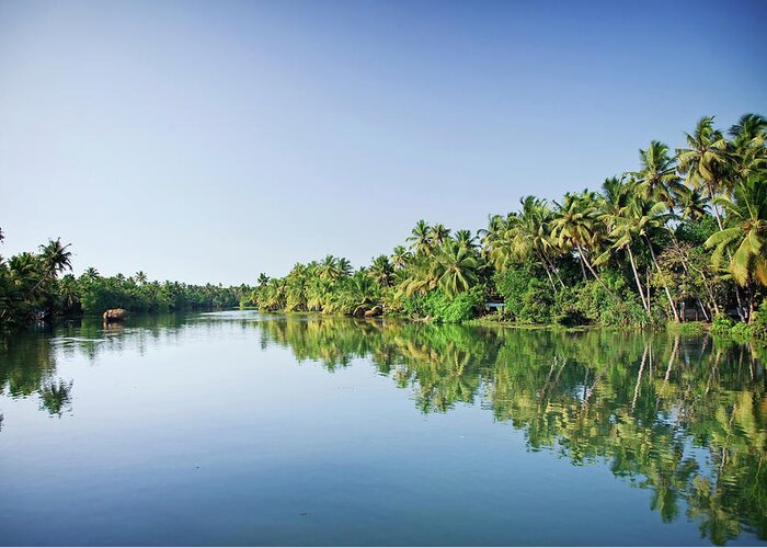 Water's Edge Greeting Card featuring the photograph Kerala Backwaters, India by Michele Falzone
