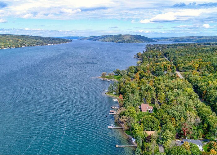 Finger Lakes Greeting Card featuring the photograph Keuka Center Point by Anthony Giammarino