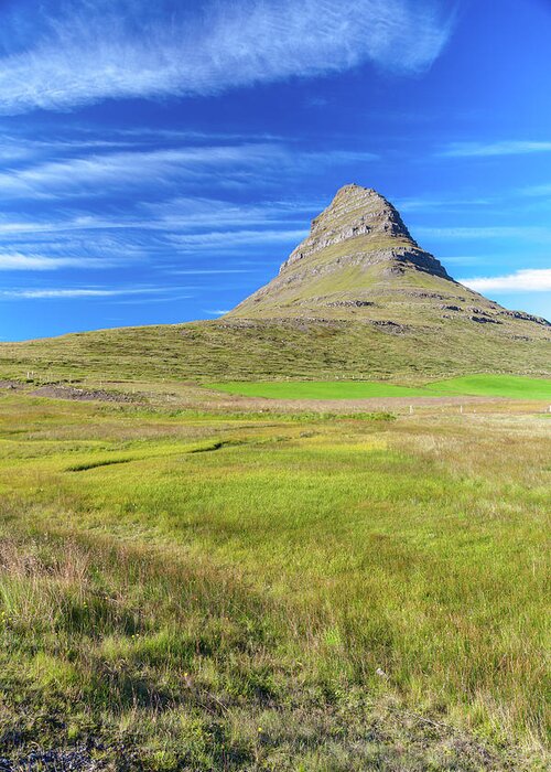 Nature Greeting Card featuring the photograph Kirkjufell Mountain - P by W Chris Fooshee