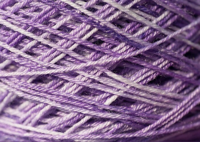 Knitting Hobbies Series. Purple Pastel Yarn And Knit 1 Photograph
