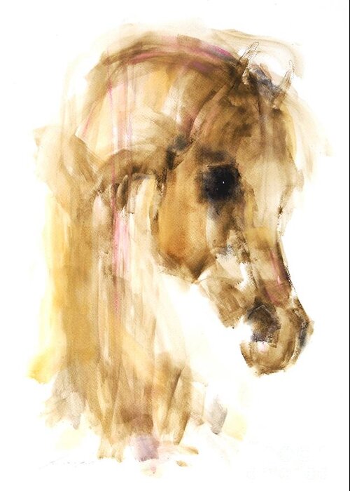 Horse Greeting Card featuring the painting Kynsey by Janette Lockett