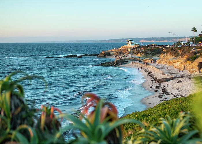 Landscape Greeting Card featuring the photograph La Jolla Life Guard Station by Local Snaps Photography