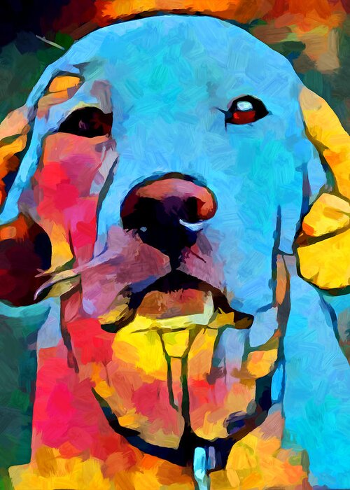 Labrador Greeting Card featuring the painting Labrador Retriever 4 by Chris Butler