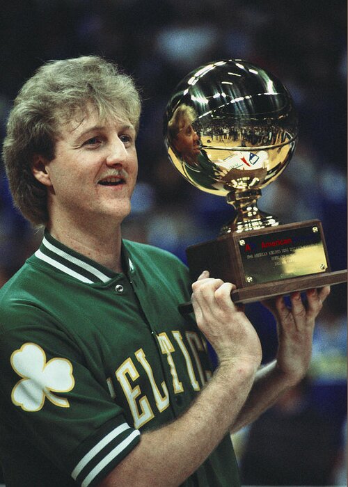 America Greeting Card featuring the photograph Larry Bird by Jim Zerschling