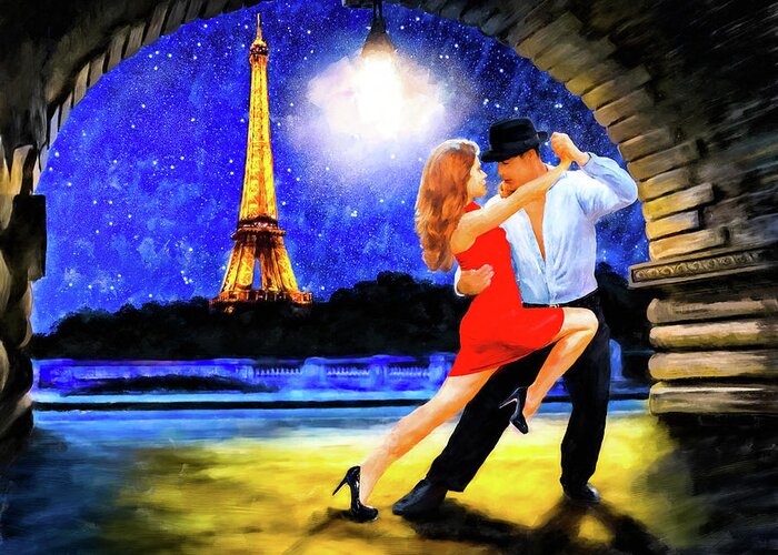 Paris Greeting Card featuring the mixed media Last Tango In Paris by Mark Tisdale