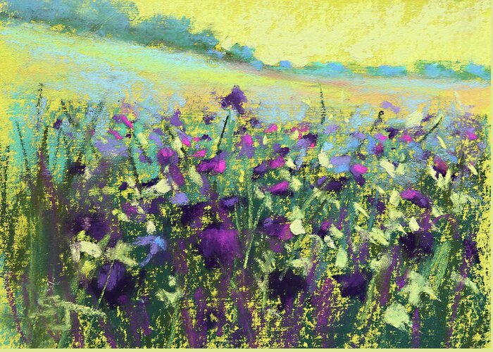 Wildflowers Greeting Card featuring the painting Lazy Yellow Afternoon by Susan Jenkins